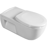 Sapho HANDICAP závěsná WC mísa prodloužená, Rimless, 37x70 cm, bílá TU1206