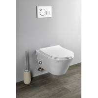 Sapho AVVA CLEANWASH závěsná WC mísa, Rimless, integrovaná baterie a bidet. sprška, 35, 5x53cm, bílá 100315