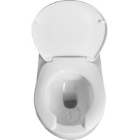 Sapho HANDICAP závěsná WC mísa prodloužená, Rimless, 37x70 cm, bílá TU1206