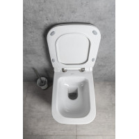 Isvea VEA závěsná WC mísa Rimless, 34, 5x52cm, bílá 10VA02001