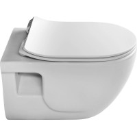 Sapho BRILLA CLEANWASH závěsná WC mísa s bidetovou sprškou, Rimless, 36, 5x53cm, bílá 100612