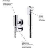 Sapho Podomítkový regulátor teploty vody pro bidetové spršky, chrom 1209-03