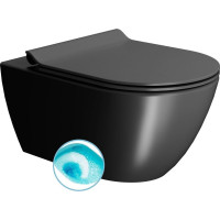 GSI PURA závěsná WC mísa, Swirlflush, 36x55cm, černá dual-mat 881526