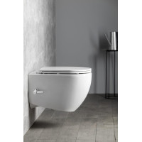 Isvea INFINITY CLEANWASH závěsná WC mísa Rimless, integrovaný ventil a bidet. sprška, 36, 5x53cm, bílá 10NFS1001I