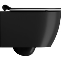 GSI PURA závěsná WC mísa, Swirlflush, 35x46cm, černá dual-mat 880226