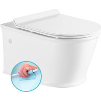 Sapho GALIA závěsná WC mísa, Rimless, 37x55cm, bílá PC081