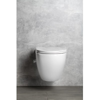 Isvea INFINITY CLEANWASH závěsná WC mísa Rimless, integrovaný ventil a bidet. sprška, 36, 5x53cm, bílá 10NFS1001I