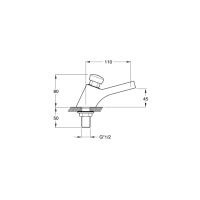 Silfra QUIK samouzavírací stojánkový ventil na umyvadlo, chrom QK23051