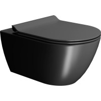 GSI PURA závěsná WC mísa, Swirlflush, 36x55cm, černá dual-mat 881526