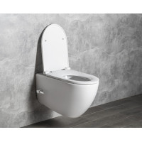 Isvea INFINITY CLEANWASH závěsná WC mísa Rimless, integrovaný ventil a bidet. sprška, 36, 5x53cm, bílá 10NFS1001I