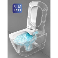 CREAVIT GLANC závěsná WC mísa, Rimless, 37x51, 5cm, bílá GC321