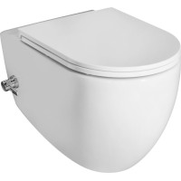 Isvea INFINITY CLEANWASH závěsná WC mísa Rimless, integrovaný ventil a bidet. sprška, 36, 5x53cm, bílá 10NFS1001I