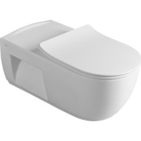 Sapho HANDICAP závěsná WC mísa prodloužená, Rimless, 37x70 cm, bílá TU1206