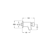 Silfra QUIK samouzavírací nástěnný ventil pro umyvadlo, chrom QK23551
