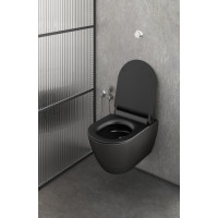 GSI PURA závěsná WC mísa, Swirlflush, 36x50cm, černá dual-mat 881626