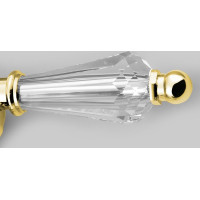 Sapho KIRKÉ CRYSTAL stojánková umyvadlová baterie s výpustí, páčka krystal, zlato KI02KZ