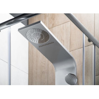 Aqualine TUSA sprchový panel, výška 1400mm, stříbrná SL680
