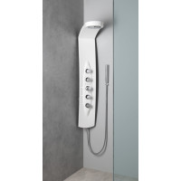 Polysan MOLA termostatický sprchový panel rohový 210x1300mm, bílá 80372