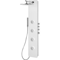 Polysan SPIRIT ROUND termostatický sprchový panel nástěnný, 250x1550mm, bílá 71151