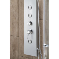 Aqualine TUSA sprchový panel, výška 1400mm, stříbrná SL680