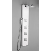 Polysan SPIRIT SQUARE termostatický sprchový panel nástěnný, 250x1550mm, bílá 81151