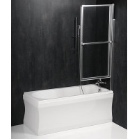 Polysan OLBIA vanová zástěna s pneumatickým zdvihem, š. 1230mm, stříbrná, čiré sklo 30317