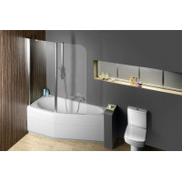 Polysan PALOMA vanová zástěna 1200mm, čiré sklo BS-120