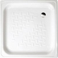 SMAVIT Smaltovaná sprchová vanička, čtverec 80x80x16cm, bílá PD80X80