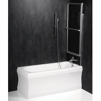 Polysan OLBIA vanová zástěna s pneumatickým zdvihem, š. 1230mm, stříbrná, čiré sklo 30317