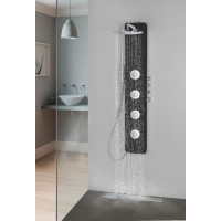 Polysan SPIRIT ROUND termostatický sprchový panel nástěnný, 250x1550mm, černá 71251
