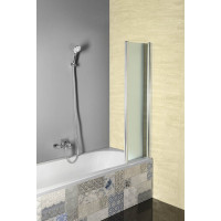 Aqualine VANDA vanová zástěna skládací 1000x1400 mm, chrom, sklo matné AQ1140