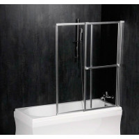 Polysan OLBIA vanová zástěna s pneumatickým zdvihem, š. 1230mm, stříbrná, čiré sklo 30317