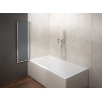 Aqualine WILA vanová zástěna 900x1400 mm skládací, chrom, čiré sklo AQ5742