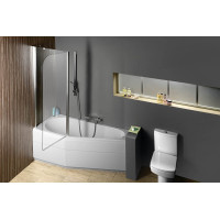 Polysan PALOMA vanová zástěna 1200mm, čiré sklo BS-120