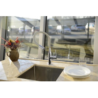 Sapho SILI stojánková dřezová baterie, flexibilní ramínko, stříbrná/chrom SR414