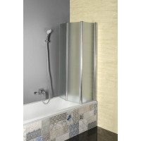 Aqualine VANDA vanová zástěna skládací 1000x1400 mm, chrom, sklo matné AQ1140