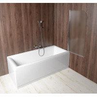 Aqualine VILMA vanová zástěna 600x1400 mm, chrom, pravá, sklo matné AQ6018P