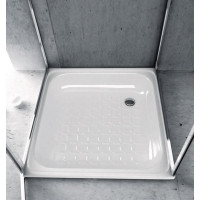 SMAVIT Smaltovaná sprchová vanička, čtverec 80x80x16cm, bílá PD80X80