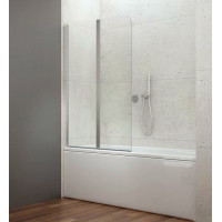 Aqualine WILA vanová zástěna 900x1400 mm skládací, chrom, čiré sklo AQ5742