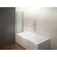 Aqualine WILA vanová zástěna 900x1400 mm skládací, chrom, čiré sklo AQ5742
