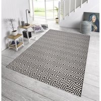 Kusový koberec Meadow Karo - černý - 80x150 cm