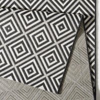 Kusový koberec Meadow Karo - černý - 80x150 cm