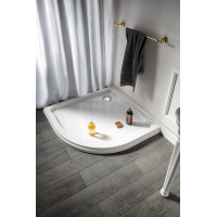 Gelco HERA sprchová vanička z litého mramoru, čtvrtkruh, 90x90x7, 5cm, R550 GH559
