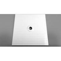 Polysan MIRAI sprchová vanička z litého mramoru, obdélník 100x90x1, 8cm, levá, bílá 73171