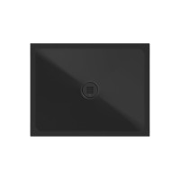 GSI Keramická sprchová vanička, obdélník 90x70x2cm, černá mat 46090726