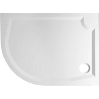 Gelco RIVA sprchová vanička z litého mramoru, čtvrtkruh 100x80cm, pravá GR10080R