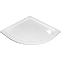 Aqualine TECMI sprchová vanička z litého mramoru, čtvrtkruh 80x80x3cm, R55 PQ558