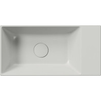 GSI KUBE X keramické umývátko 50x25cm, bez otvoru, pravé/levé, cenere mat 9486017