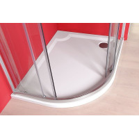 Gelco RIVA sprchová vanička z litého mramoru, čtvrtkruh 120x90cm, pravá GR12090R