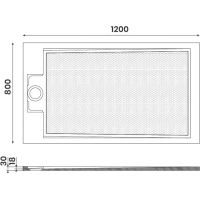 Gelco EMA sprchová vanička z litého mramoru, obdélník 120x80cm PE12080